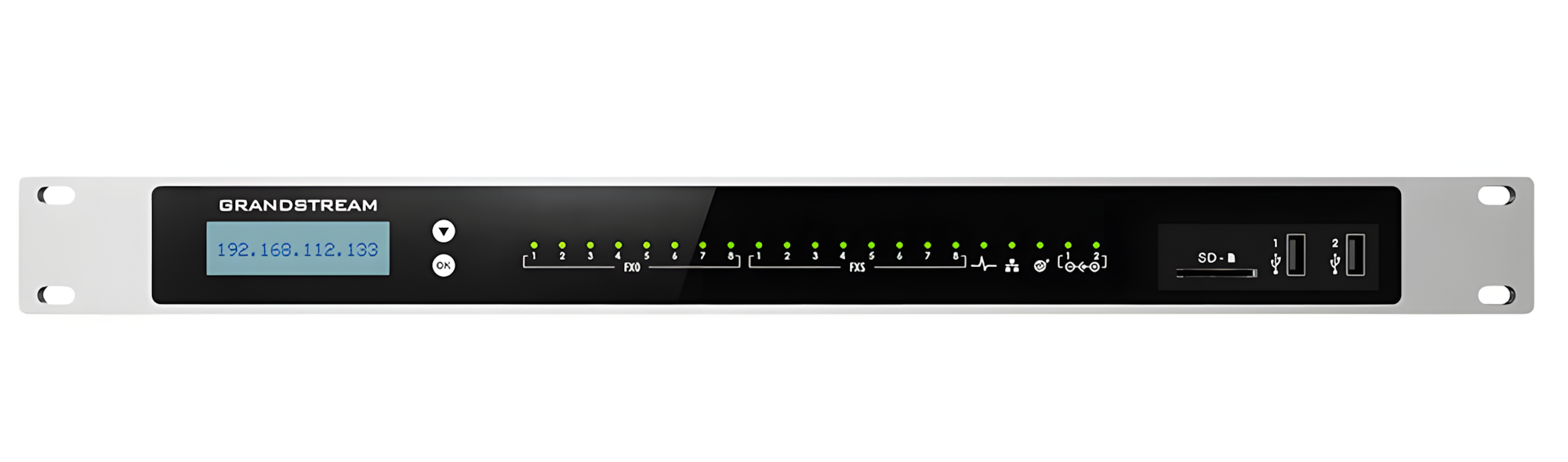 Grandstream UCM6308, Conmutador IP, 8 líneas, 3000 usuarios, 450 llamadas simultáneas