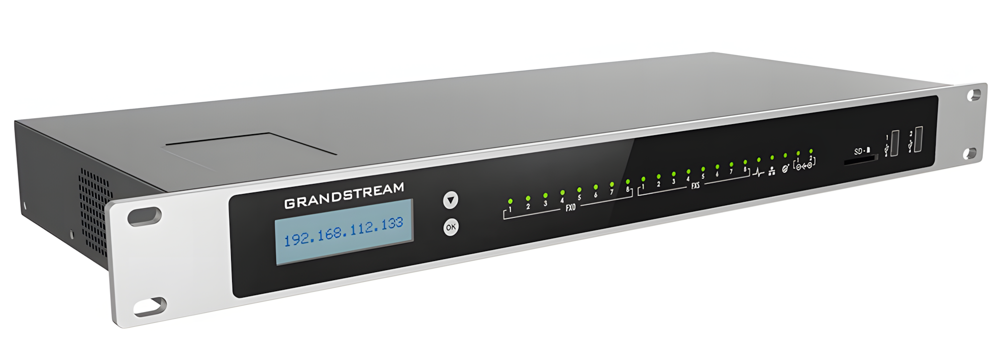 Grandstream UCM6308, Conmutador IP, 8 líneas, 3000 usuarios, 450 llamadas simultáneas