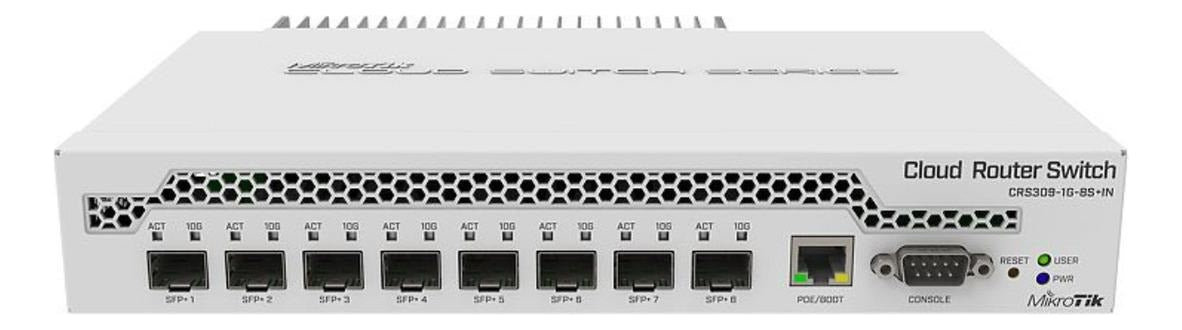 Switch Mikrotik Crs309-1g-8s+in Cpu 800mhz, Ram 512mb, 1xget