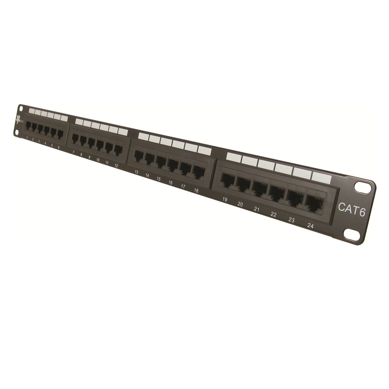 Vertical Cable Rackmount 1U Patch Panel CAT6 24 Port 48,3 cm Horizontal